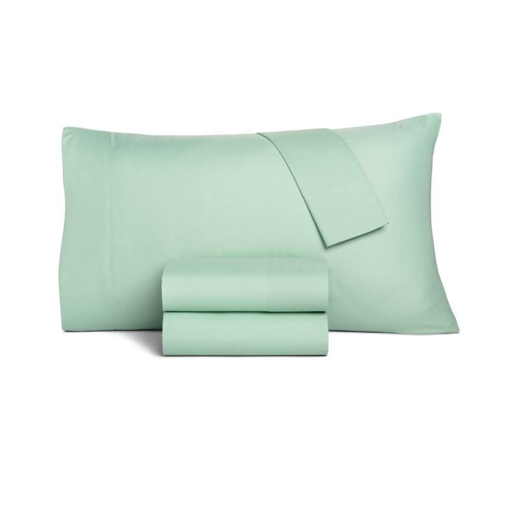Home Design Green Easy Care Solid Microfiber Polyester 3-Pc. Twin XL Sheet Set